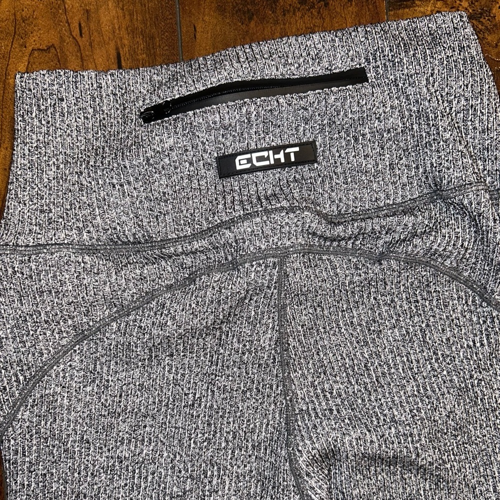 ECHT Grey High Waisted Flare Pants - Picture 6 of 7